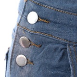 Women Overalls Cool Denim Jumpsuit Ripped Holes